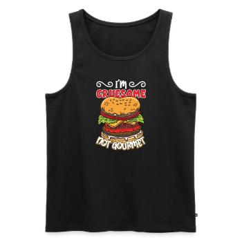 Horror Burgers Fast-Food Halloween Nourriture effrayante Monste - Débardeur bio Premium Homme - noir - Devant - AI Model Male 178 light (178cm)