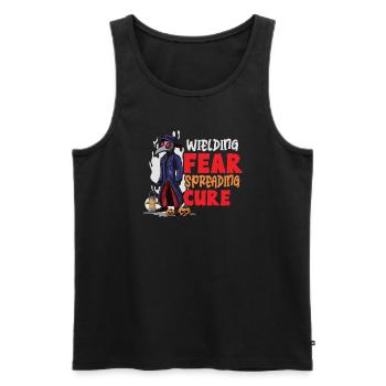 Creepy Halloween horror plague doctor - Men's Premium Organic Tank Top - black - Front - Michal (187cm)
