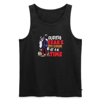 Gruseliger Halloween-horror-seuchendoktor - Männer Premium Bio Tank Top - Schwarz - Vorne - Michal (187cm)