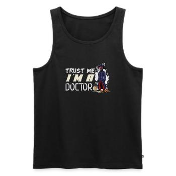 Gruseliger Halloween-horror-seuchendoktor - Männer Premium Bio Tank Top - Schwarz - Vorne - Michal (187cm)