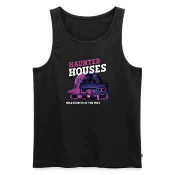 Horror Paranormal Haunted House Creepy Halloween - Men's Premium Organic Tank Top - black - Front - AI Model Male 178 light (178cm)