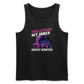 Horror Paranormal Haunted House Creepy Halloween - Men's Premium Organic Tank Top - black - Front - Michal (187cm)