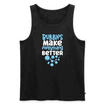 Soap Making Soap Boiler Soap Bubble Bubble - Men's Premium Organic Tank Top - black - Front - Michal (187cm)