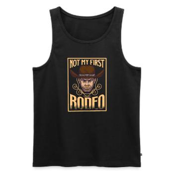 Cowboy Barn Bull Rider Rodeo Country Western - Männer Premium Bio Tank Top - Schwarz - Vorne - AI Model Male 178 light (178cm)