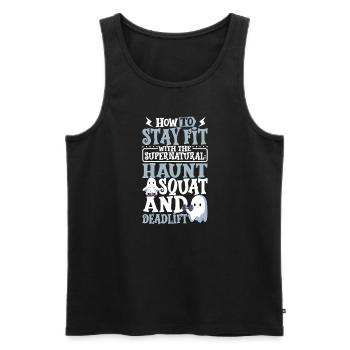 Bodybuilding Powerlifting Gewichtheben Fitness - Männer Premium Bio Tank Top - Schwarz - Vorne - AI Model Male 178 light (178cm)
