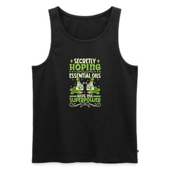 Essential oils for Halloween horror. Essential - Men's Premium Organic Tank Top - black - Front - Michal (187cm)