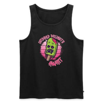 Eiscreme-liebhaber Lustiges Eis Ich Liebe - Männer Premium Bio Tank Top - Schwarz - Vorne - AI Model Male 178 light (178cm)