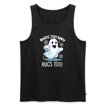 Paranormal Research Halloween Ghost Hunter - Men's Premium Organic Tank Top - black - Front - AI Model Male 178 light (178cm)