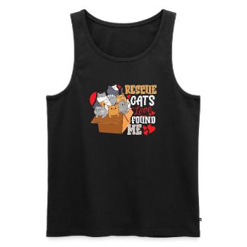 Animal RESCUE ANIMAL RIGHTS RESCUE Animal ADOPTION - Männer Premium Bio Tank Top - Schwarz - Vorne - AI Model Male 178 light (178cm)
