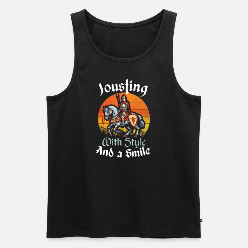 Ritterritter Mittelalterliche Renaissance-rüstung - Männer Premium Bio Tank Top - Schwarz