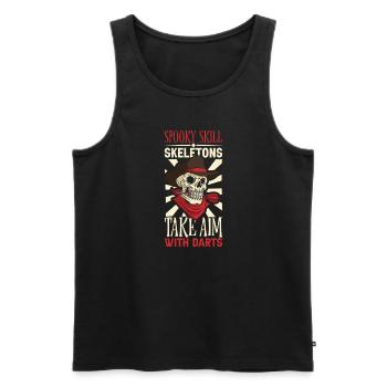 Scary Darts Darts Player Dartboard Darts Board - Men's Premium Organic Tank Top - black - Front - AI Model Male 178 light (178cm)