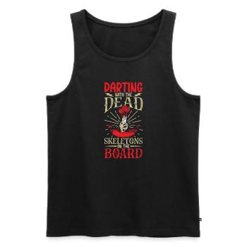 Scary Darts Darts Player Dartboard Darts Board - Men's Premium Organic Tank Top - black - Front - AI Model Male 178 light (178cm)