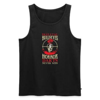 Scary Darts Darts Player Dartboard Darts Board - Men's Premium Organic Tank Top - black - Front - AI Model Male 178 light (178cm)