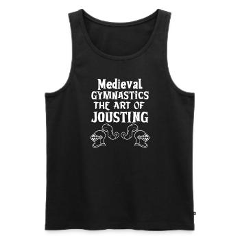 Ritterritter Mittelalterliche Renaissance-rüstung - Männer Premium Bio Tank Top - Schwarz - Vorne - AI Model Male 178 light (178cm)