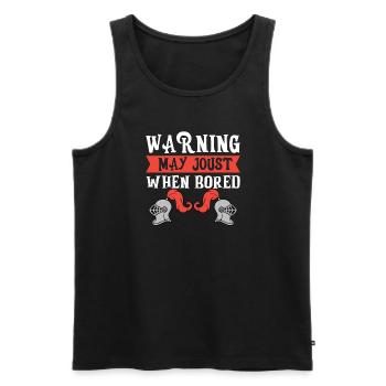 Ritterritter Mittelalterliche Renaissance-rüstung - Männer Premium Bio Tank Top - Schwarz - Vorne - AI Model Male 178 light (178cm)