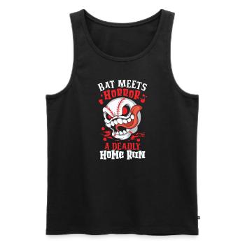 Horror Baseball Creepy Baseball Spooky - Débardeur bio Premium Homme - noir - Devant - Michal (187cm)