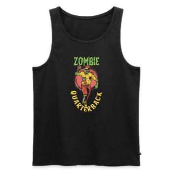 Horror Zombie Player Zombie Linebacker Soccer - Débardeur bio Premium Homme - noir - Devant - AI Model Male 178 light (178cm)