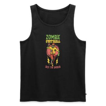 Horror Zombie Player Zombie Linebacker Soccer - Débardeur bio Premium Homme - noir - Devant - AI Model Male 178 light (178cm)