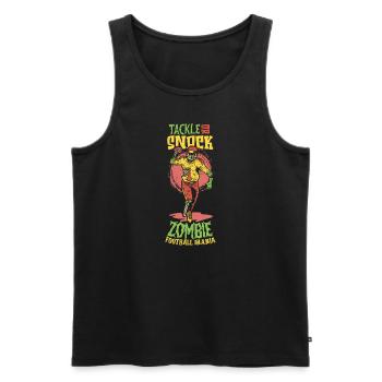 Horror Zombie Player Zombie Linebacker Soccer - Débardeur bio Premium Homme - noir - Devant - AI Model Male 178 light (178cm)