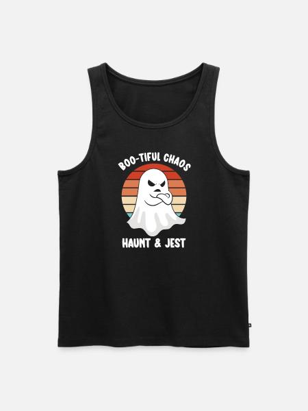 Ghostbusters Funny Ghost Angry Ghost - Men's Premium Organic Tank Top - black