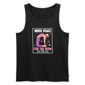 Yoga Mom Life Yoga Practice Maternity - Men's Premium Organic Tank Top - black - Front - AI Model Male 178 light (178cm)