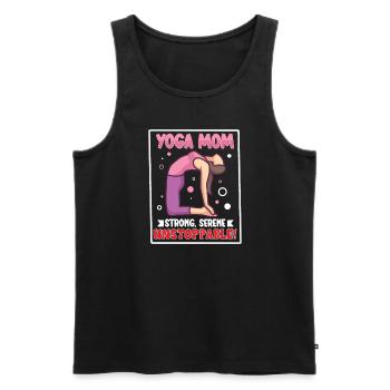 Yoga Mom Life Yoga Practice Maternity - Men's Premium Organic Tank Top - black - Front - AI Model Male 178 light (178cm)