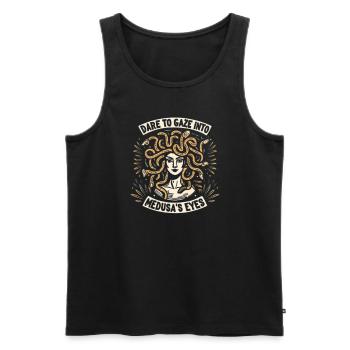 Méduse Mythologie grecque Créature mythique Gorgone - Débardeur bio Premium Homme - noir - Devant - AI Model Male 178 light (178cm)