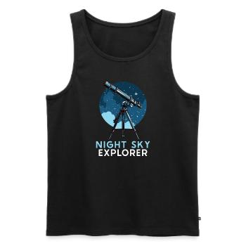 Astrophotography Astronomy Space Camera - Men's Premium Organic Tank Top - black - Front - AI Model Male 178 light (178cm)