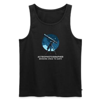 Astrophotographie Astronomie Appareil photo spatial - Débardeur bio Premium Homme - noir - Devant - Michal (187cm)