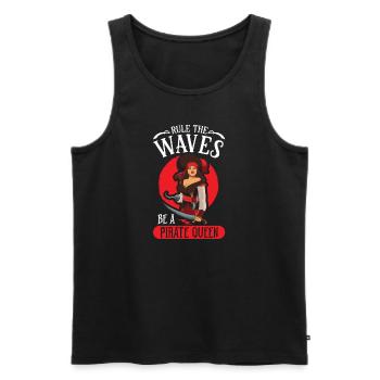 Pirate Pirate Ship Woman Pirate Captain - Men's Premium Organic Tank Top - black - Front - AI Model Male 178 light (178cm)