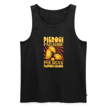 Pierogi Polish Food Polish heritage Polska Food - Männer Premium Bio Tank Top - Schwarz - Vorne - AI Model Male 178 light (178cm)