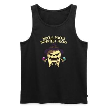 Creepy Halloween teeth creepy - Men's Premium Organic Tank Top - black - Front - AI Model Male 178 light (178cm)