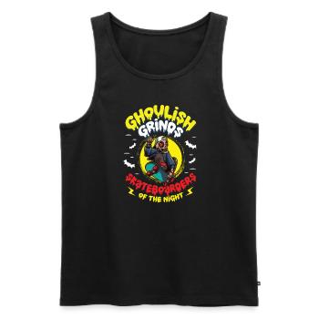 Horror Skateboarder Halloween Skateboard Cadeau - Débardeur bio Premium Homme - noir - Devant - Michal (187cm)