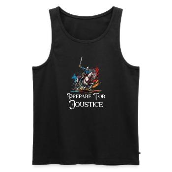 Ritterritter Mittelalterliche Renaissance-rüstung - Männer Premium Bio Tank Top - Schwarz - Vorne - AI Model Male 178 light (178cm)