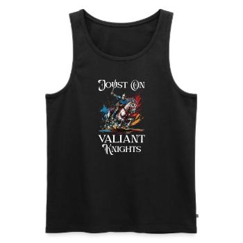 Ritterritter Mittelalterliche Renaissance-rüstung - Männer Premium Bio Tank Top - Schwarz - Vorne - AI Model Male 178 light (178cm)