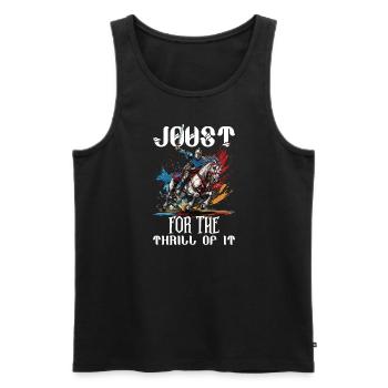Ritterritter Mittelalterliche Renaissance-rüstung - Männer Premium Bio Tank Top - Schwarz - Vorne - AI Model Male 178 light (178cm)