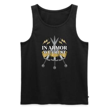 Ritterritter Mittelalterliche Renaissance-rüstung - Männer Premium Bio Tank Top - Schwarz - Vorne - AI Model Male 178 light (178cm)
