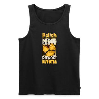Pierogi Polish Food Polish heritage Polska Food - Männer Premium Bio Tank Top - Schwarz - Vorne - AI Model Male 178 light (178cm)