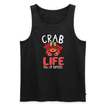 Crab crab crab whisperer crab hunting fisherman - Men's Premium Organic Tank Top - black - Front - AI Model Male 178 light (178cm)