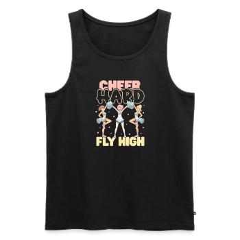 Tenue de pom-pom girl - Débardeur bio Premium Homme - noir - Devant - AI Model Male 178 light (178cm)
