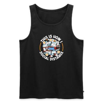 Pilot Aviation Airplane Airline Future Pilots - Men's Premium Organic Tank Top - black - Front - AI Model Male 178 light (178cm)