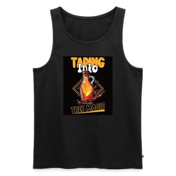 Maple syrup Canada tradition and cones - Men's Premium Organic Tank Top - black - Front - AI Model Male 178 light (178cm)