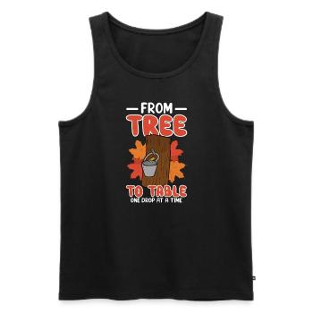 Maple syrup Canada tradition and cones - Men's Premium Organic Tank Top - black - Front - AI Model Male 178 light (178cm)