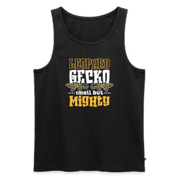 Funny leopard gecko owner, reptile humor, - Men's Premium Organic Tank Top - black - Front - Michal (187cm)