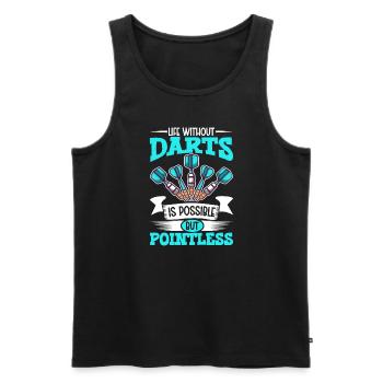 Darts Darts Player Dartboard Darts - Men's Premium Organic Tank Top - black - Front - Michal (187cm)