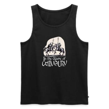 Knight Knight Medieval Renaissance Armor - Men's Premium Organic Tank Top - black - Front - AI Model Male 178 light (178cm)