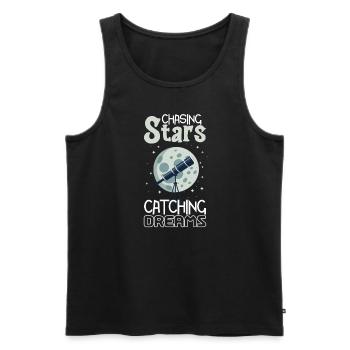 Astrophotography Astronomy Space Camera - Men's Premium Organic Tank Top - black - Front - AI Model Male 178 light (178cm)