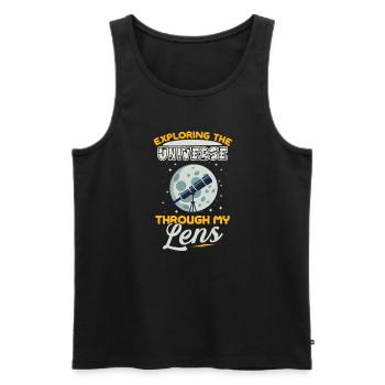 Astrophotography Astronomy Space Camera - Men's Premium Organic Tank Top - black - Front - AI Model Male 178 light (178cm)
