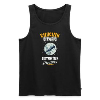 Astrophotography Astronomy Space Camera - Men's Premium Organic Tank Top - black - Front - AI Model Male 178 light (178cm)