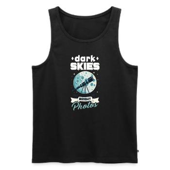 Astrophotography Astronomy Space Camera - Men's Premium Organic Tank Top - black - Front - AI Model Male 178 light (178cm)